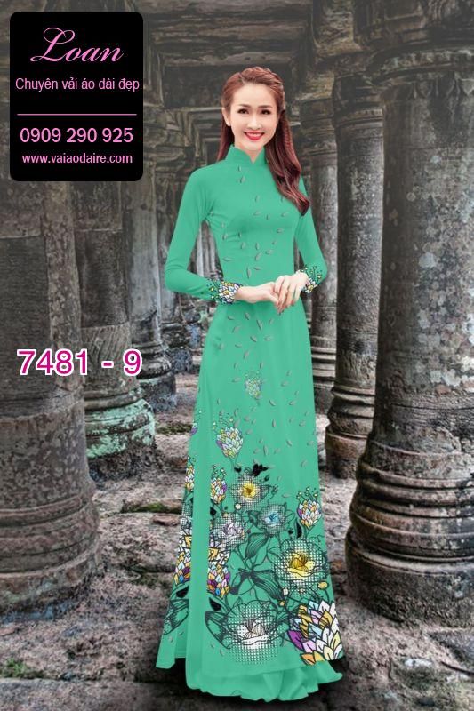 Vải áo dài hoa 3D