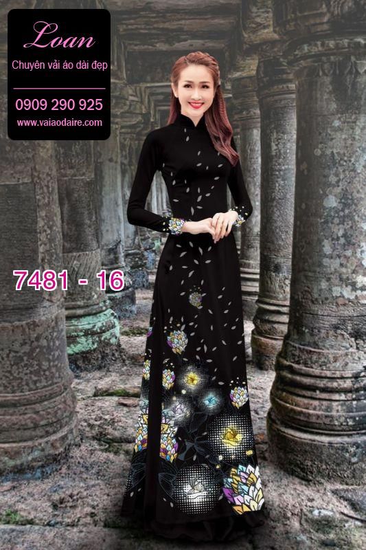 Vải áo dài hoa 3D
