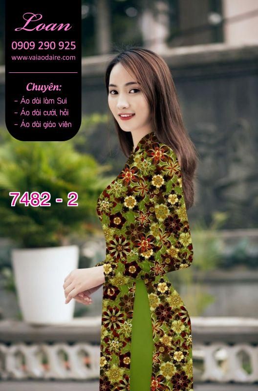 Vải áo dài hoa nhỏ