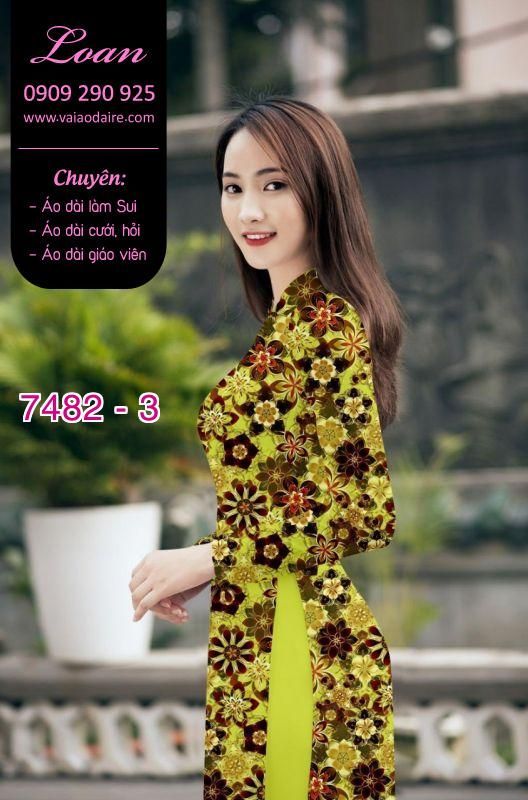 Vải áo dài hoa nhỏ