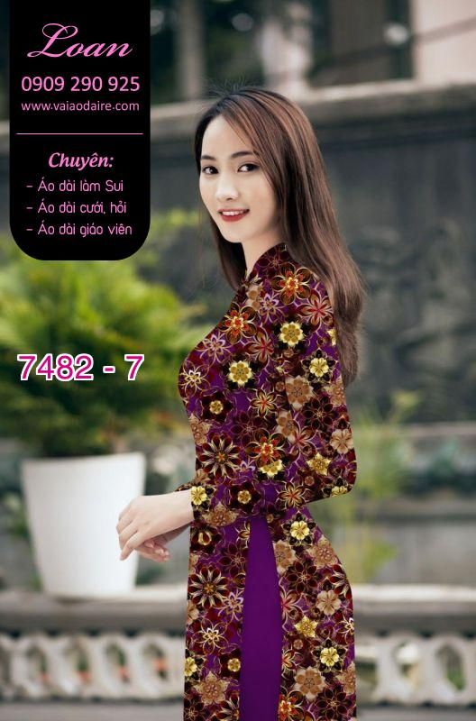 Vải áo dài hoa nhỏ