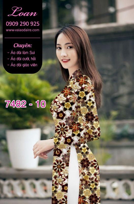 Vải áo dài hoa nhỏ