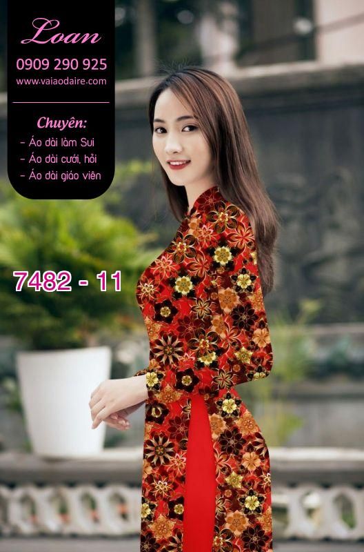 Vải áo dài hoa nhỏ