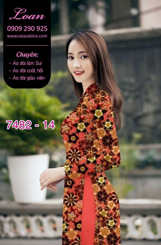 Vải áo dài hoa nhỏ