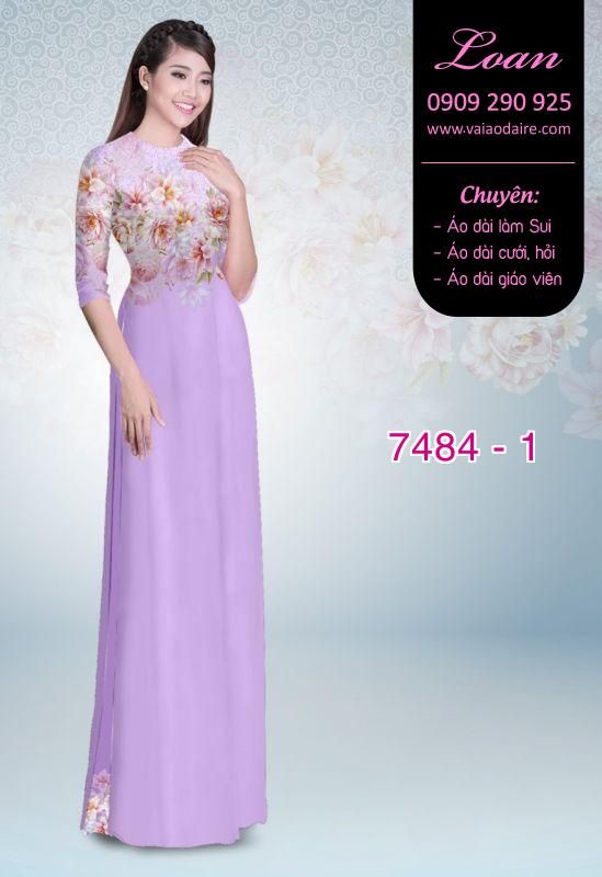Vải áo dài hoa mờ
