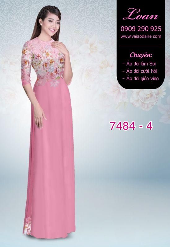 Vải áo dài hoa mờ