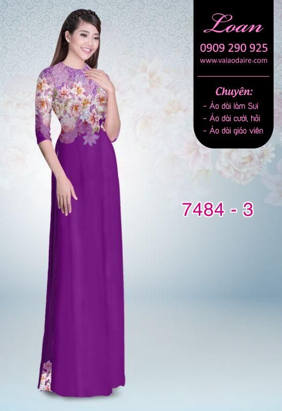 Vải áo dài hoa mờ