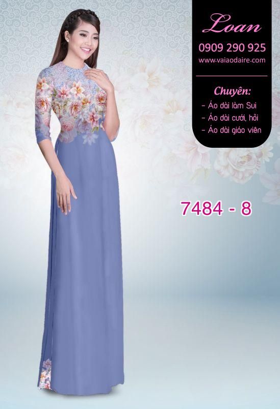 Vải áo dài hoa mờ