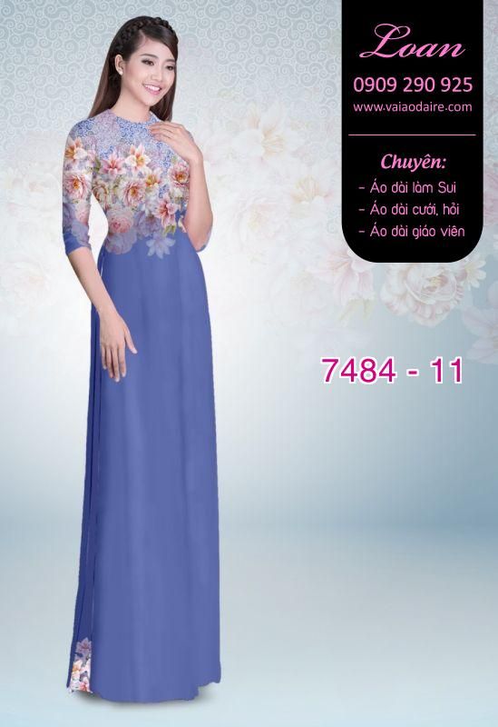 Vải áo dài hoa mờ