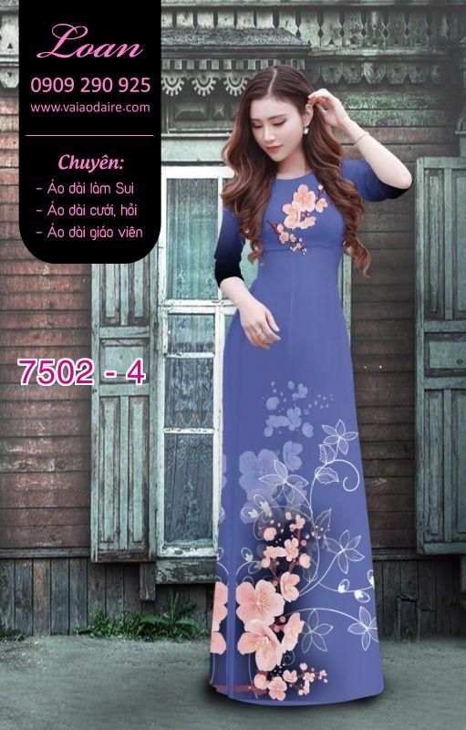 Vải áo dài hoa 3D