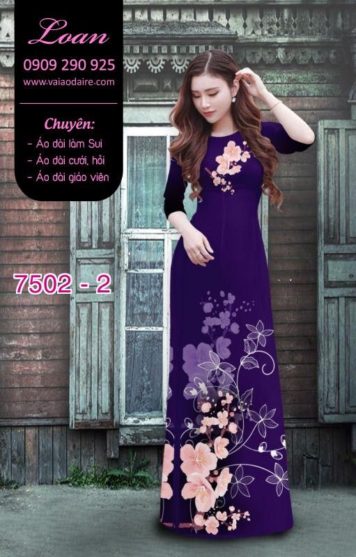 Vải áo dài hoa 3D