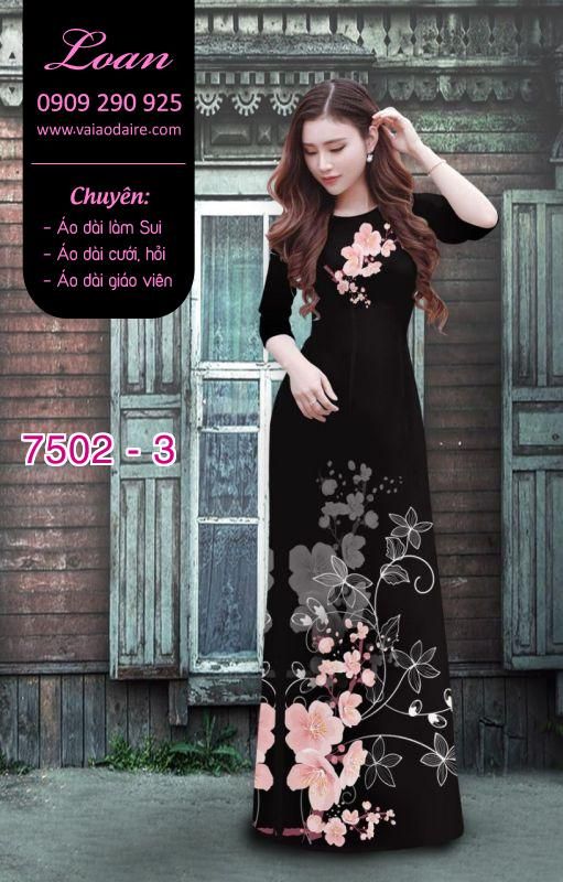 Vải áo dài hoa 3D