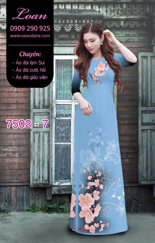Vải áo dài hoa 3D