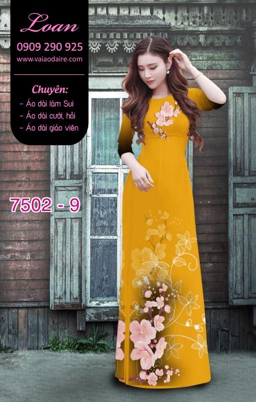 Vải áo dài hoa 3D
