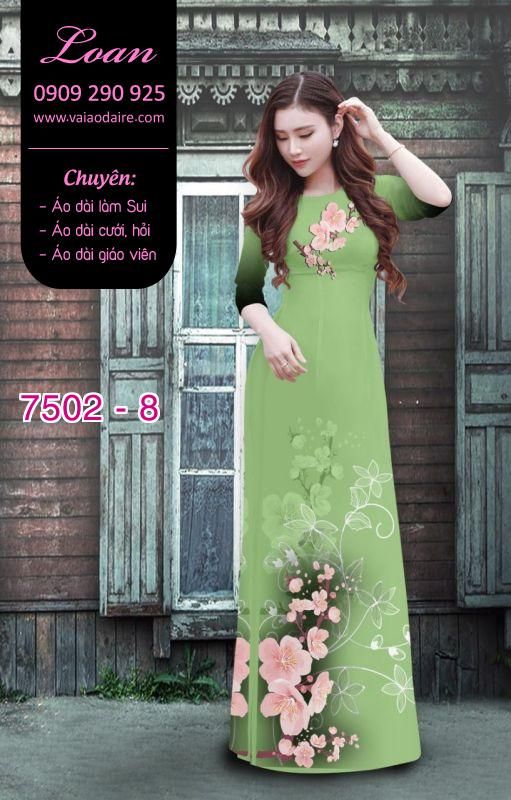 Vải áo dài hoa 3D