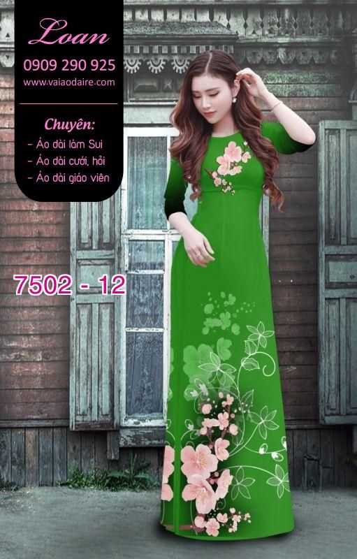 Vải áo dài hoa 3D