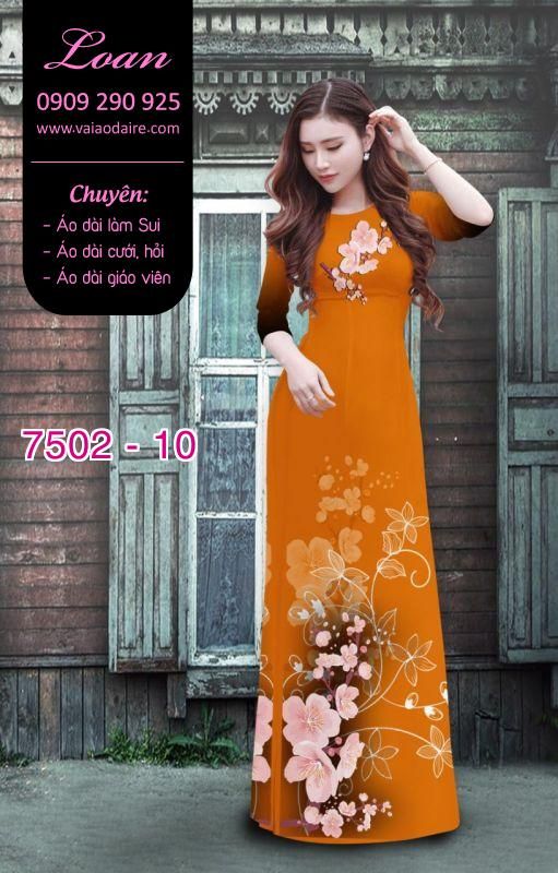 Vải áo dài hoa 3D