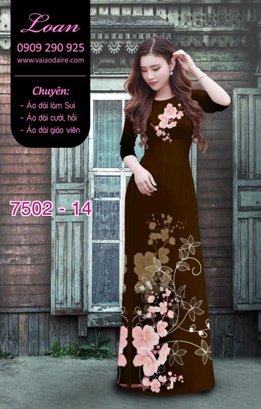 Vải áo dài hoa 3D