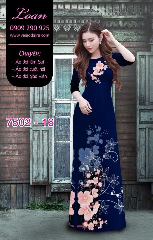 Vải áo dài hoa 3D