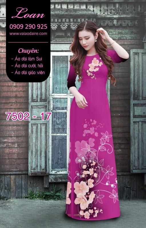 Vải áo dài hoa 3D