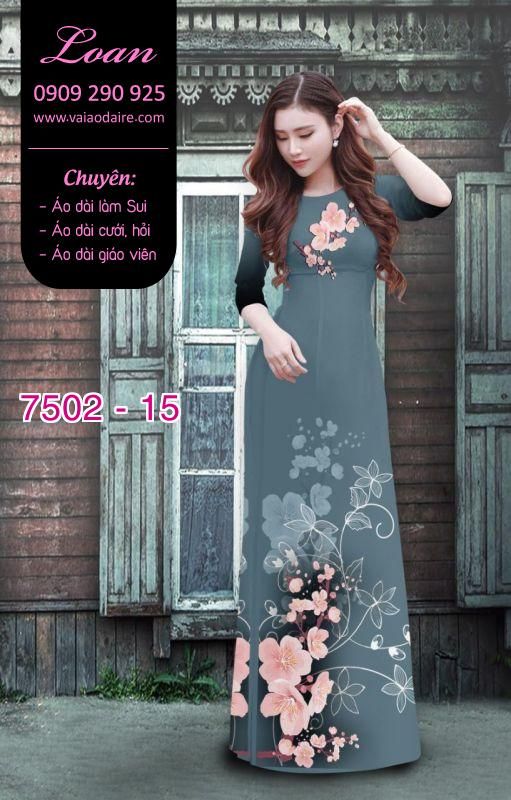 Vải áo dài hoa 3D