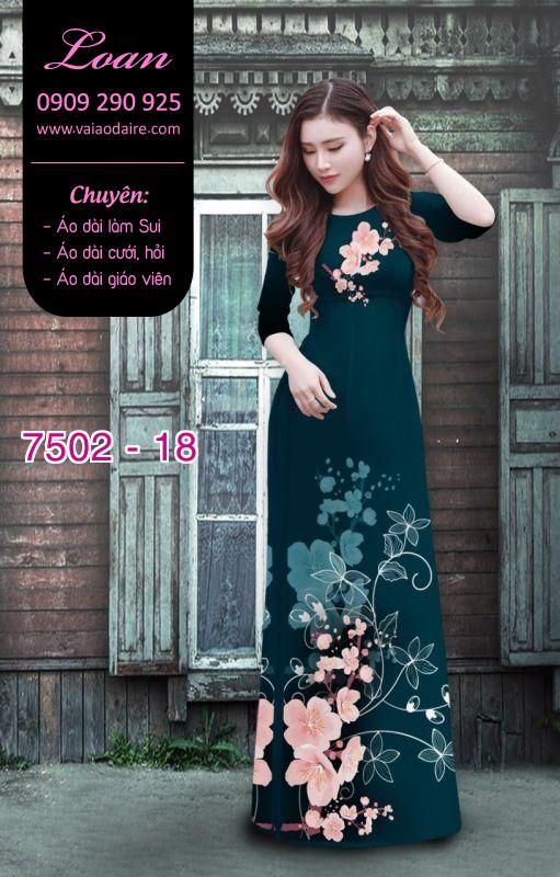 Vải áo dài hoa 3D