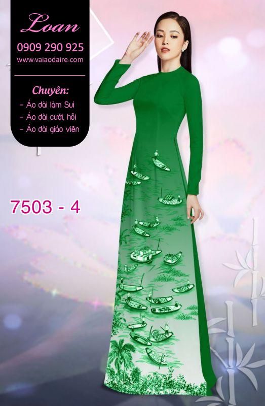 Vải áo dài cảnh sông nước