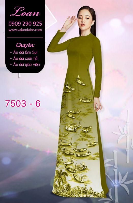 Vải áo dài cảnh sông nước