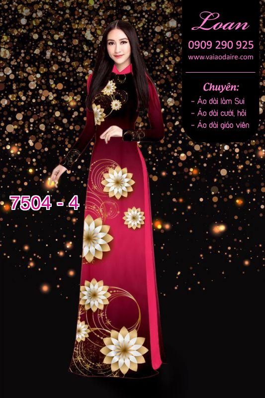 Vải áo dài hoa 3D