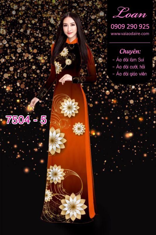 Vải áo dài hoa 3D