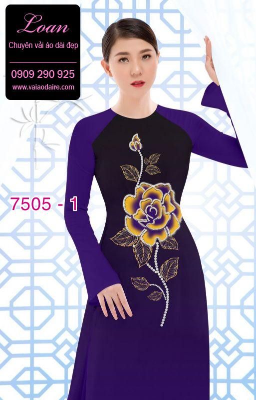 Vải áo dài hoa 3D