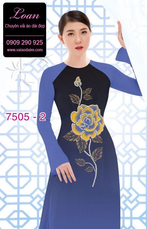 Vải áo dài hoa 3D