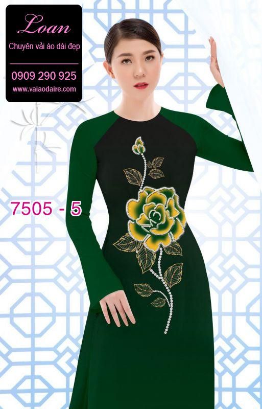 Vải áo dài hoa 3D