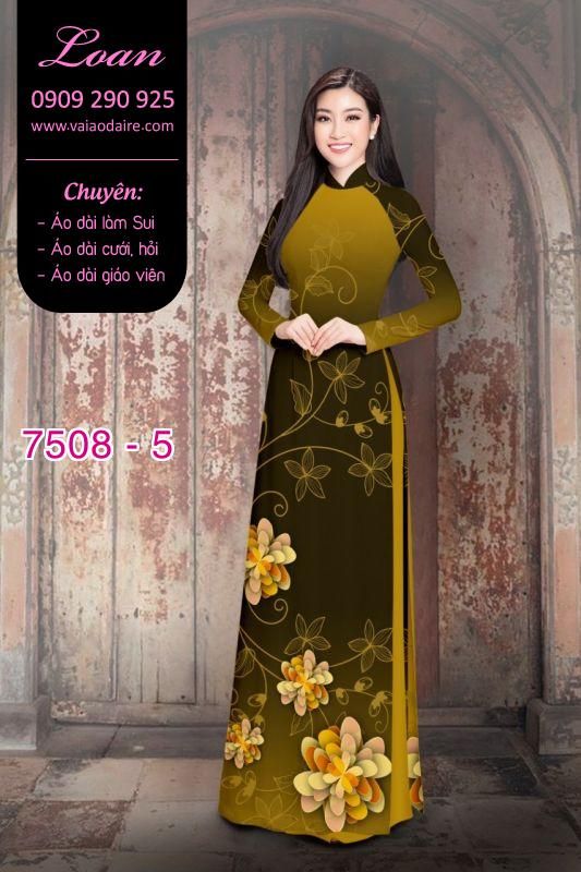Vải áo dài hoa 3D Vải áo dài hoa 3D