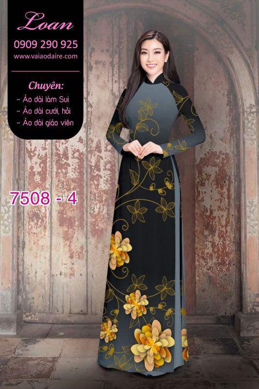 Vải áo dài hoa 3D Vải áo dài hoa 3D