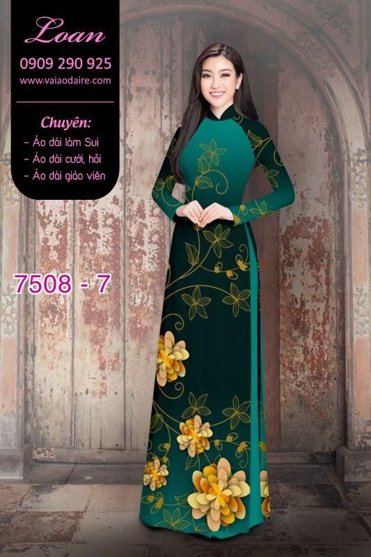 Vải áo dài hoa 3D Vải áo dài hoa 3D