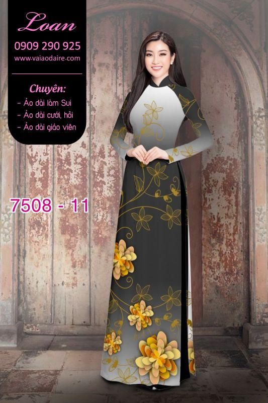 Vải áo dài hoa 3D Vải áo dài hoa 3D
