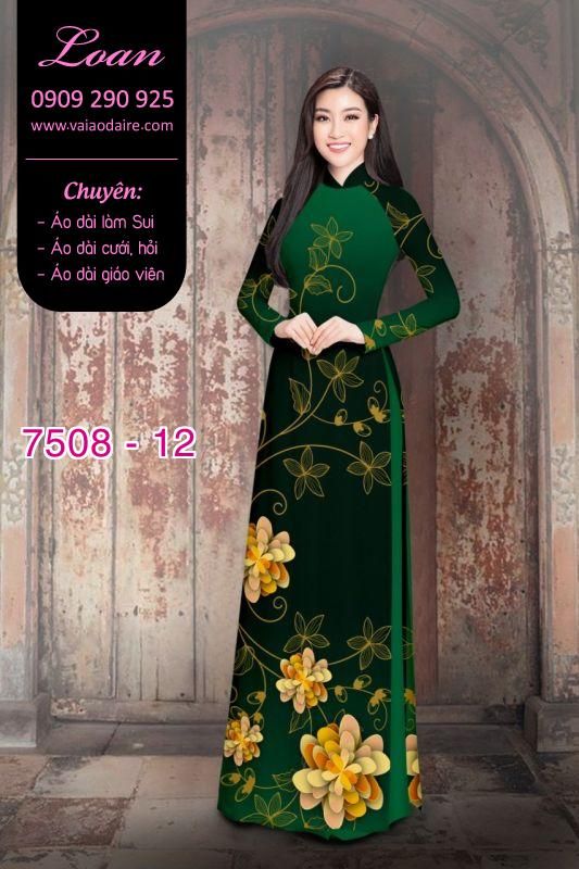 Vải áo dài hoa 3D Vải áo dài hoa 3D