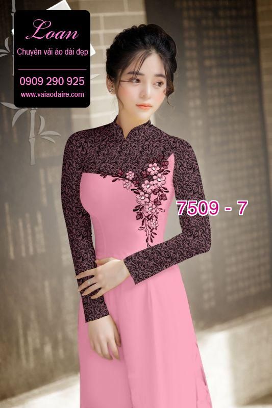 Vải áo dài hoa văn chìm