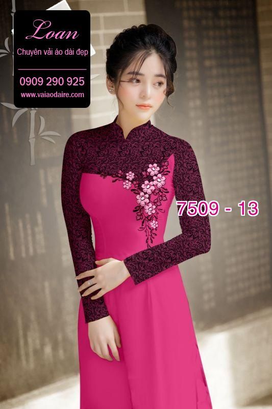 Vải áo dài hoa văn chìm