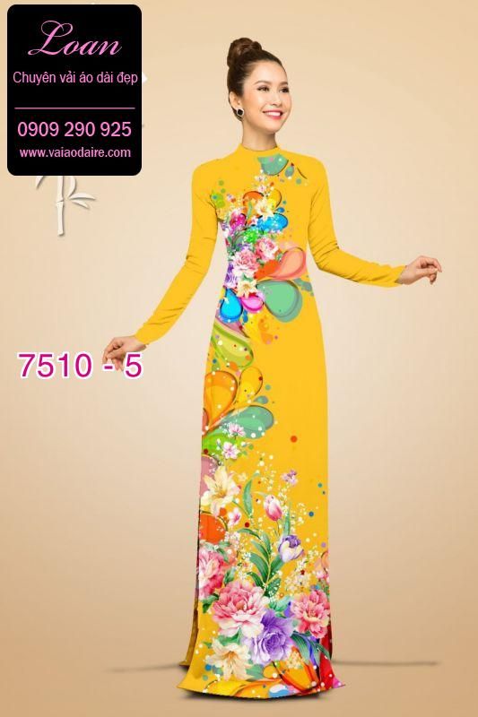 Vải áo dài hoa 3D Vải áo dài hoa 3D