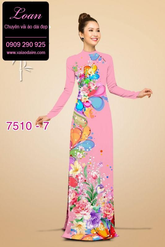 Vải áo dài hoa 3D Vải áo dài hoa 3D