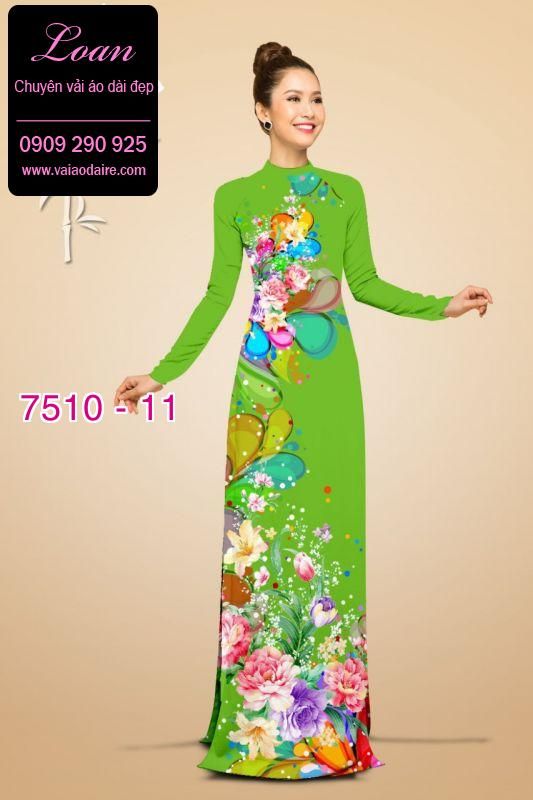 Vải áo dài hoa 3D Vải áo dài hoa 3D