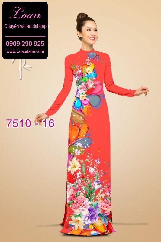 Vải áo dài hoa 3D Vải áo dài hoa 3D
