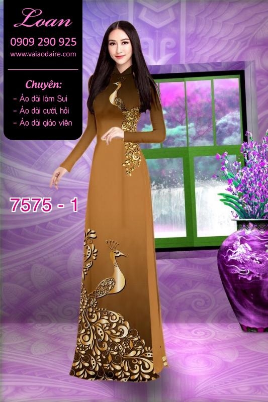 Vải áo dài chim Công