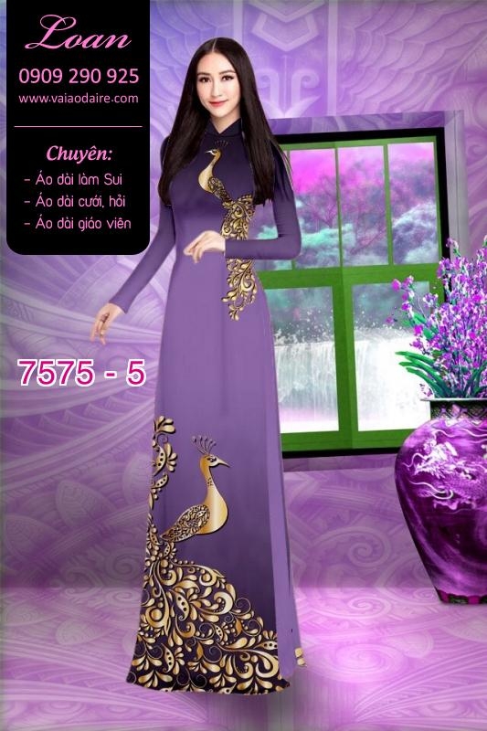 Vải áo dài chim Công