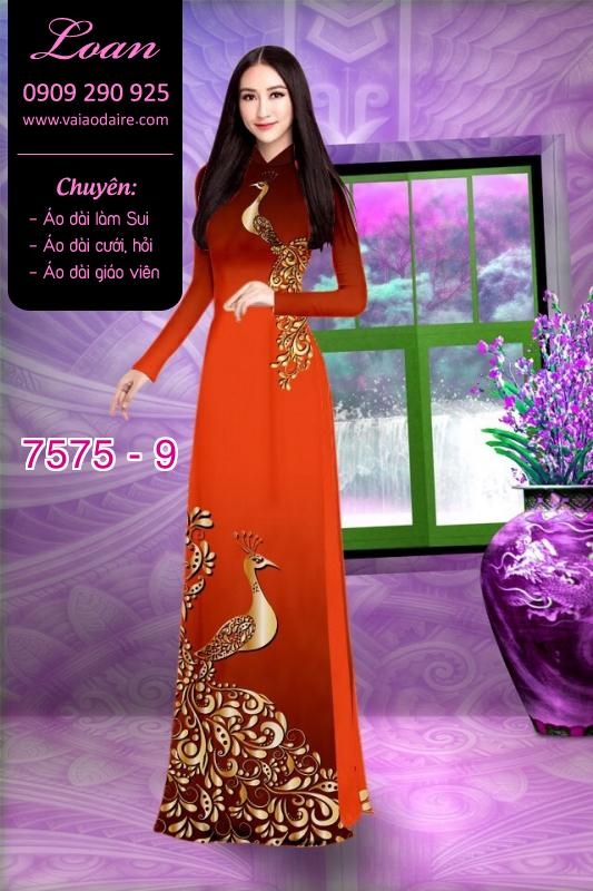 Vải áo dài chim Công