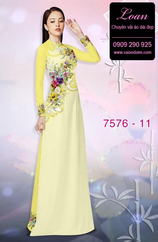 Vải áo dài hoa văn eo