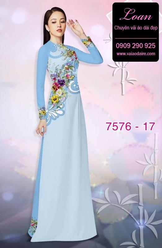Vải áo dài hoa văn eo