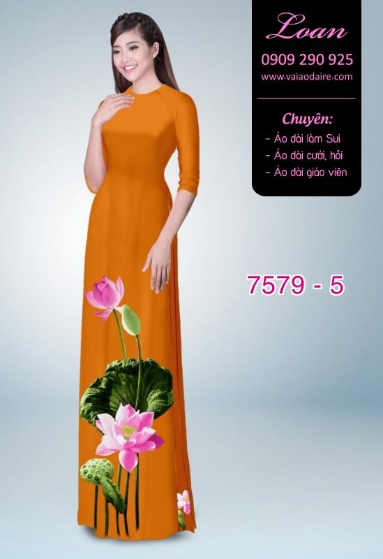 Vải áo dài hoa Sen